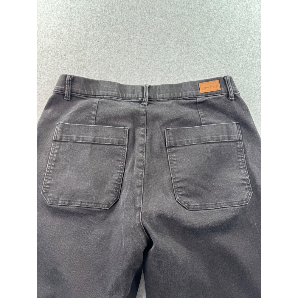Judy Blue Washed Black Flare Jeans Pull On Patch Pocket High Rise 16W JB88651 - Picture 11 of 13